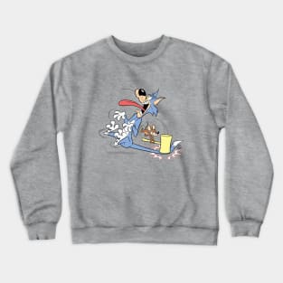 Cat and Mouse Cartoon Crewneck Sweatshirt